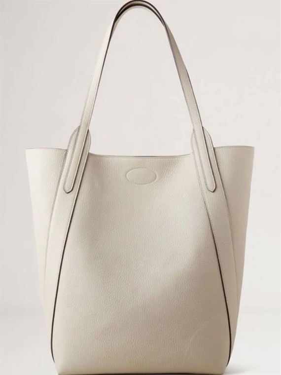 Mulberry North South Bayswater Tote Chalk Heavy Grain